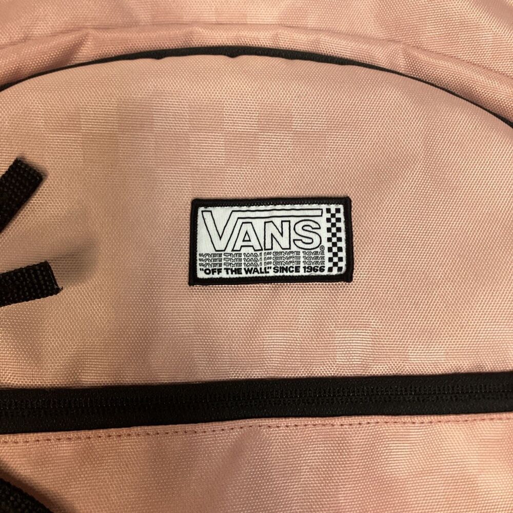 Vans Off The Wall Light Pink Backpack 17”x12” - Picture 2 of 14